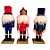 Kit Boneco Soldado Quebra Nozes de Madeira - 15cm - Verde, Azul e Vermelho - 3 unidades - Rizzo - Rizzo - Imagem 3