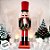 Boneco Soldado Quebra Nozes de Madeira Com Espada - 25cm - Verde e Vermelho - 1 unidade - Rizzo - Imagem 4
