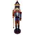 Boneco Soldado Quebra Nozes de Madeira com Bastão - 37cm - Azul, Branco e Vermelho - 1 unidade - Rizzo - Imagem 1