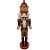 Boneco Soldado Quebra Nozes de Madeira com Tambor - 37cm - Verde e Vermelho - 1 unidade - Rizzo - Imagem 1