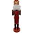 Boneco Soldado Quebra Nozes de Madeira com Tambor - 37cm - Verde e Vermelho - 1 unidade - Rizzo - Imagem 4