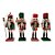 Conjunto Boneco Soldado Quebra Nozes de Madeira - 12cm - Verde e Vermelho - 4 unidades - Rizzo - Imagem 1