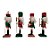 Conjunto Boneco Soldado Quebra Nozes de Madeira - 12cm - Verde e Vermelho - 4 unidades - Rizzo - Imagem 2
