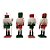 Conjunto Boneco Soldado Quebra Nozes de Madeira - 12cm - Verde e Vermelho - 4 unidades - Rizzo - Imagem 3