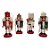 Conjunto Boneco Soldado Quebra Nozes de Madeira - 9cm - Azul, Branco, Verde e Vermelho - 4 unidades - Rizzo - Imagem 2