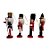 Conjunto Boneco Soldado Quebra Nozes de Madeira - 12cm - Azul e Vermelho - 4 unidades - Rizzo - Imagem 2