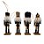 Conjunto Boneco Soldado Quebra Nozes de Madeira - 12cm - Preto e Dourado - 4 unidades - Rizzo - Imagem 3