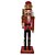 Boneco Soldado Quebra Nozes de Madeira com Espada - 30cm - Vermelho - 1 unidade - Rizzo - Imagem 1