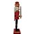 Boneco Soldado Quebra Nozes de Madeira com Espada - 30cm - Vermelho - 1 unidade - Rizzo - Imagem 2