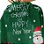 Saco Para Presente Decorado - Papai Noel e Rena Verde - 29x42cm - 50 unidades - Rizzo - Imagem 2