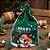 Saco Para Presente Decorado - Papai Noel Coração Verde - 12x18cm - 50 unidades - Rizzo - Imagem 1