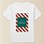 Camiseta Branca Estampada - Natal Listras - Infantil - 1 unidade - Rizzo - Imagem 1
