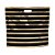 Sacola Metalizada com Zip P - Listras Preto/Ouro - 1 unidade - Cromus - Rizzo - Imagem 1