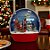 Cenário de Natal - Globo de Natal Iluminado com Led - Gangorra Papai Noel e Boneco de Neve - 27,5x7,5x29cm - 1 unidade - - Imagem 1
