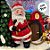 Enfeite Decorativo de Natal - Globo de Neve com Papai Noel, Crianças e Árvore De Natal - 22x22x23cm - 1 unidade - Rizzo - Imagem 4