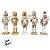 Kit Boneco Soldado Quebra Nozes de Madeira - Branco e Dourado - 12,5cm  - 5 unidades - Rizzo - Imagem 2