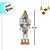 Kit Boneco Soldado Quebra Nozes de Madeira - Branco e Dourado - 12,5cm  - 5 unidades - Rizzo - Imagem 3