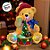 Cenário De Natal - Urso com Som e Luz - 26x26x34,5cm - 1 unidade - Rizzo - Imagem 8