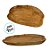Bandeja Decorativa em Madeira Natural Formato Orgânico - 44x27,5x4cm - 1 unidade - Rizzo - Imagem 2