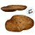 Bandeja Decorativa em Madeira Natural Formato Orgânico - 42,5x27x5cm - 1 unidade - Rizzo - Imagem 2