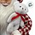 Papai Noel Decorativo em Pé com Saco de Presentes e Ursinho - Vermelho e Branco - 60cm - 1 unidade - Rizzo - Imagem 4