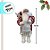 Papai Noel Decorativo em Pé com Saco de Presentes e Urso - Vermelho e Branco - 45cm - 1 unidade - Rizzo - Imagem 2