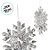 Enfeite Para Pendurar de Natal - Floco De Neve De Acrílico - Prata - 13x13cm - 1 unidade - Cromus - Rizzo - Imagem 2