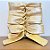 Kit Laço Lamê Dourado M - 26x22x4cm - 1 unidade - Rizzo - Imagem 1