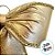 Laço Decorativo Lamê Dourado e Galão GG - 45x50x9,5cm - 1 unidade - Rizzo - Imagem 3