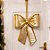Laço Decorativo Lamê Dourado e Galão GG - 45x50x9,5cm - 1 unidade - Rizzo - Imagem 1