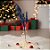 Galho Decorativo de Natal - Folhas e Frutas -  Azul Marinho Com Glitter - 77,5x21x8,5cm - 1 unidade - Cromus - Rizzo - Imagem 1