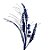 Galho Decorativo de Natal - Folhas e Frutas -  Azul Marinho Com Glitter - 77,5x21x8,5cm - 1 unidade - Cromus - Rizzo - Imagem 2