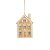 Enfeite Para Pendurar De Natal - Casa - Bege e Branco - 12x9x4cm - 1 unidade - Cromus - Rizzo - Imagem 3
