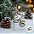 Galho Decorativo de Natal - Espiral Champagne Com Glitter - 34x10x10cm - 1 unidade - Cromus - Rizzo - Imagem 1