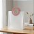 Sacola Transparente Fosca PVC com Alça Redonda de Couro Rosa - 27x23x13cm - 1 unidade - Rizzo - Imagem 1