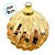 Bomdoniere Redonda de Vidro de Natal - Espiral Ouro - 13x10x10cm - 1 unidade - Cromus - Rizzo - Imagem 2