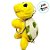 Chaveiro de Pelúcia Tartaruga - Amarelo - 5x8x4cm - 1 unidade - Rizzo - Imagem 2