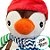 Pinguim de Pelúcia - Cachecol e Touca - 16x22x12cm - 1 unidade - Rizzo - Imagem 5