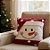 Capa para Almofada Boneco de Neve - Vermelho e Branco - 40cm - 1 unidade - Cromus - Rizzo - Imagem 1