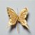 Pick Decorativo de Natal - Borboleta Dourada com Glitter e Pérola - 27x25x3,5cm - 1 unidade - Cromus - Rizzo - Imagem 1