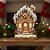 Enfeite De Natal em Resina - Casa De Ginger Bread Com LED - 23x15x12cm - 1 unidade - Cromus - Rizzo - Imagem 1