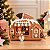 Enfeite De Natal em Resina - Trailer Ginger - Marrom e Branco - 16x12,7cm - 1 unidade - Cromus - Rizzo - Imagem 1
