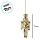 Enfeite Decorativo Para Pendurar de Natal - Quebra Nozes Ouro - 12x12cm - 1 unidade - Cromus - Rizzo - Imagem 2