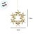 Enfeite Decorativo Para Pendurar de Natal - Guirlanda Ouro - 12x12cm - 1 unidade - Cromus - Rizzo - Imagem 2