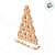 Enfeite De Natal Em Resina - Árvore Natal Ginger - Marrom e Branco - 20x14,5cm - 1 unidade - Cromus - Rizzo - Imagem 3