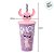 Copo de Plástico com Tampa e Canudo Pin Angel - 500ml - 1 unidade - Disney Original - Rizzo - Imagem 3