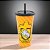 Copo de Plástico com Tampa e Canudo Hufflepuff - Harry Potter - 700ml - 1 unidade - Plasútil - Rizzo - Imagem 1