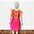 Vestido de Festa Junina Colorido - Bonequinha - Laranja e Rosa - G - 1 unidade - Rizzo - Imagem 1