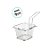 Cesto  De Aço Inox Para Fritura - Retangular - 14x7cm - 1 unidade - Rizzo - Imagem 3