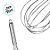 Fouet Batedor De Aço Inox - Arame Flexível - 25cm - 1 unidade - Rizzo - Imagem 2
